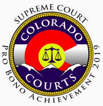 Colorado Courts Supreme Court Pro Bono Achievement 2019